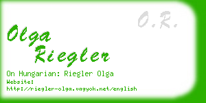 olga riegler business card